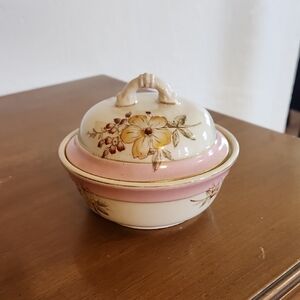 Floral Ceramic Dish with Lid